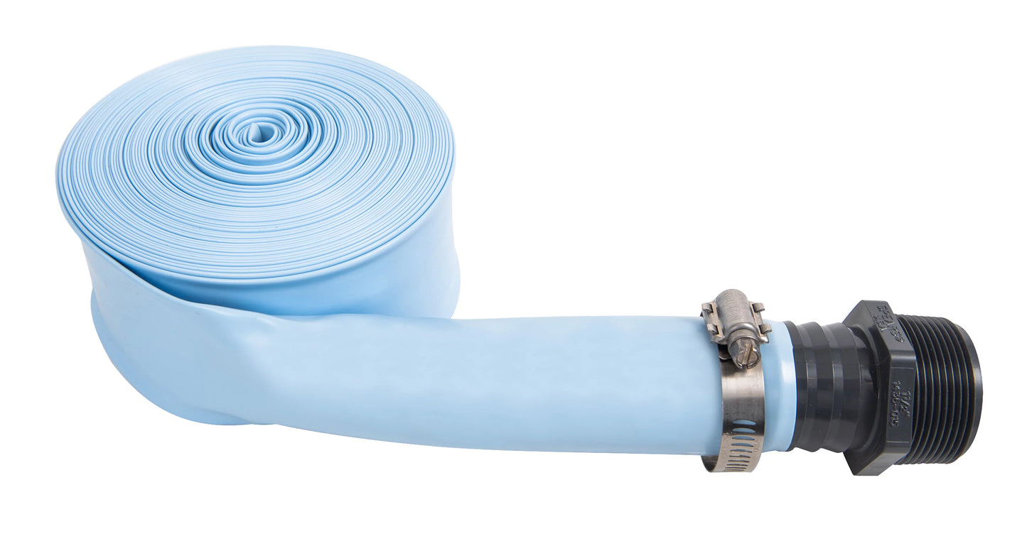 Swimming pool 1.5" backwash discharge hose - 200 ft long