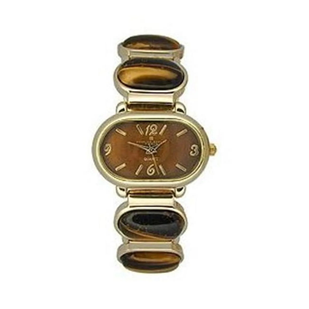 Charles-hubert- paris  womens premium collection watch - polished gold with oval shape