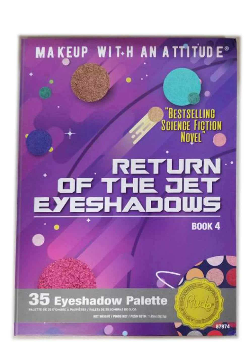 Rude cosmetics return of the jet eyeshadows 35 eyeshadow palette, book 4