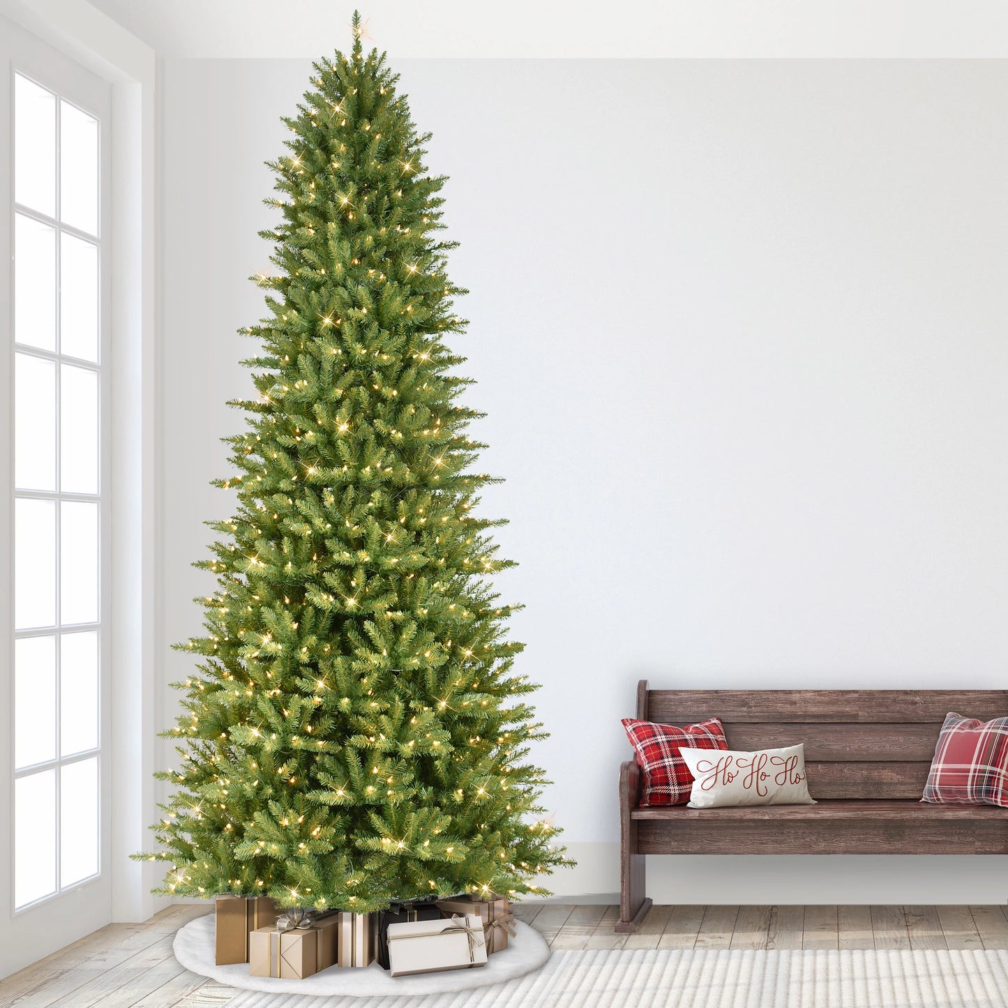 9 ft. pre-lit slim fraser fir artificial christmas tree 800 ul listed clear lights