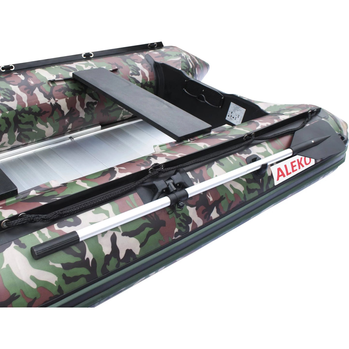 Aleko bt320cm inflatable fishing boat 4-person raft 10.5 feet - camouflage