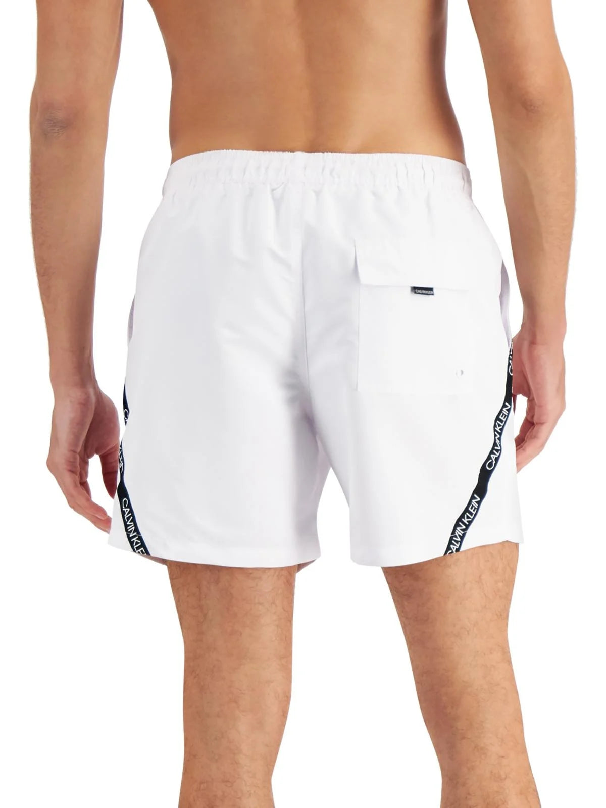 Calvin klein mens pockets drawstring swim trunks