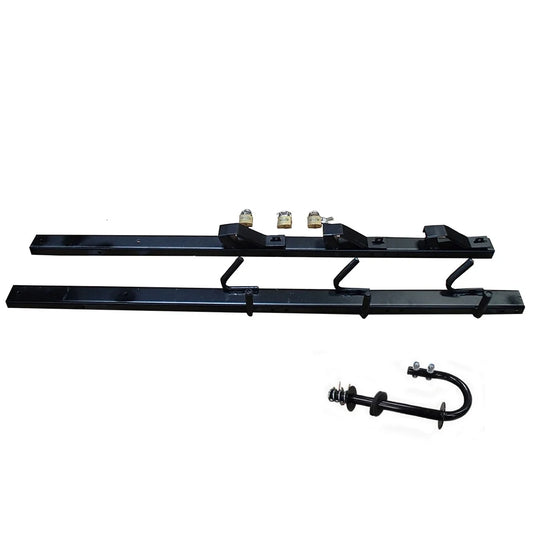 3-place trimmer trim line holder rack/carrier w/ 3 locks made for open trucks & trailers