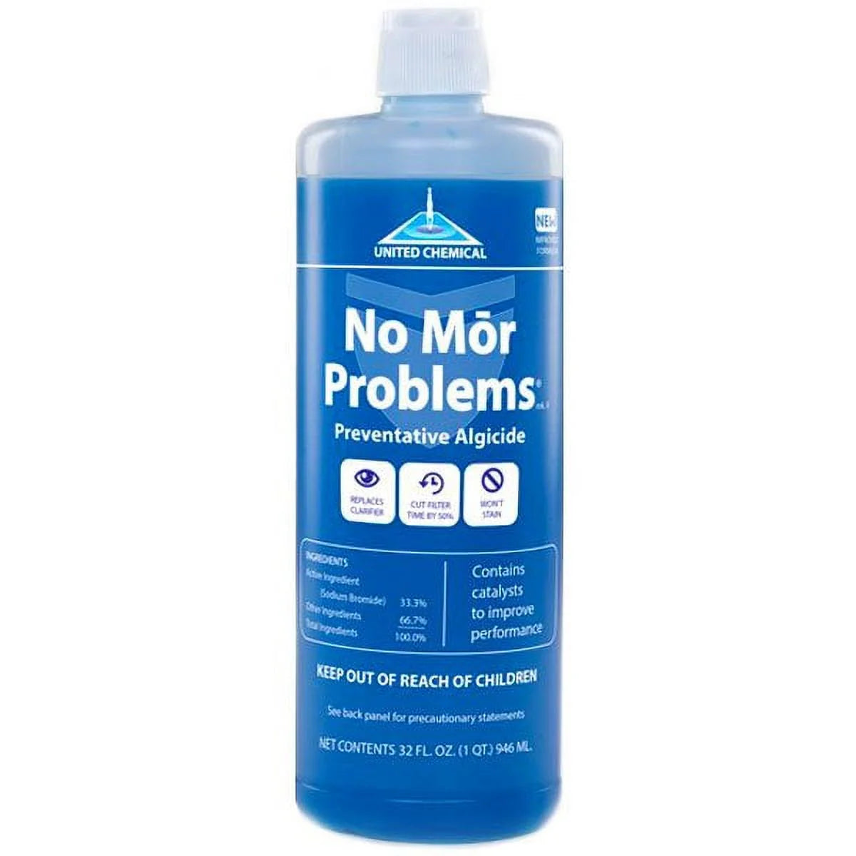 United chemical no mor problems swimming pool algaecide 1 quart nmp-c12 2 pack