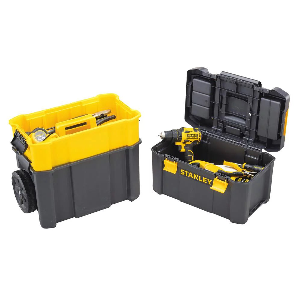 Stanley 3-in-1 detachable rolling mobile tool box lockable 24.78 x 18.85 x 10.63 in