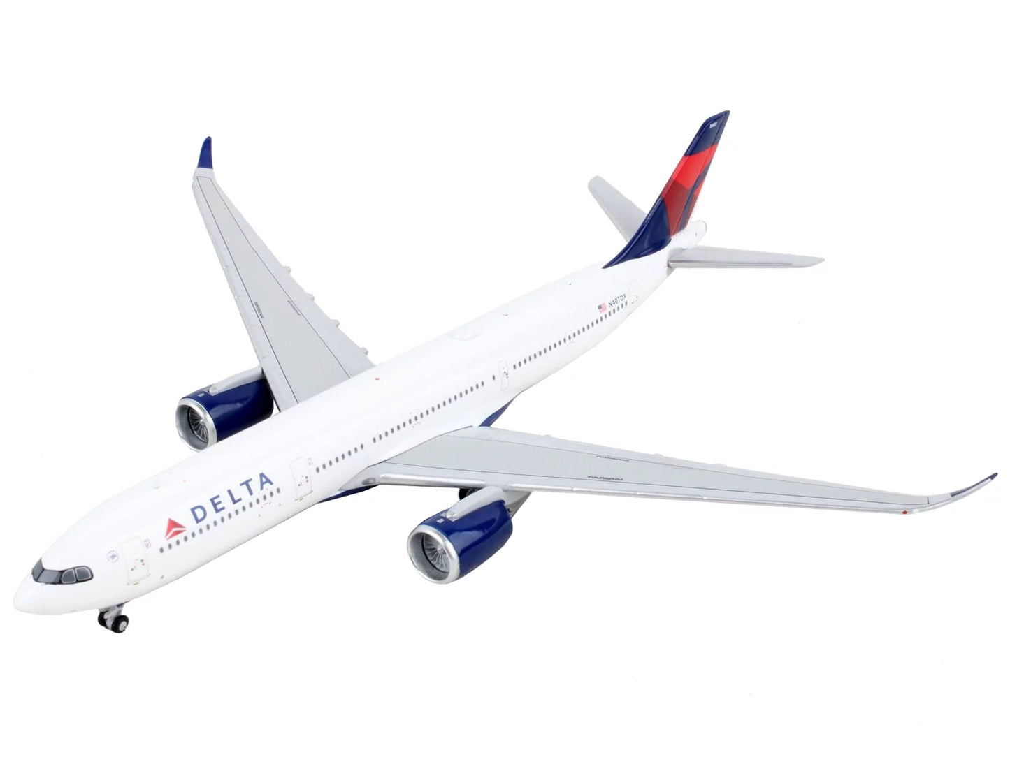 Airbus a330-900 commercial aircraft "delta air lines" white with blue tail 1/400 diecast model airplane by geminijets