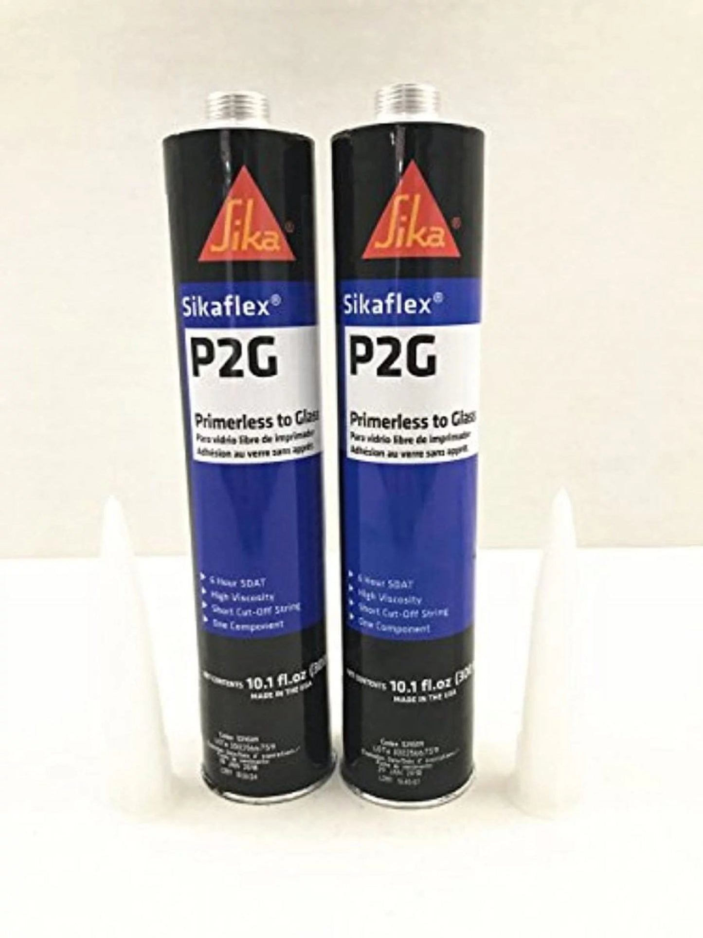 Auto glass urethane adhesive sealant primerless to glass 2 tubes sika p2g