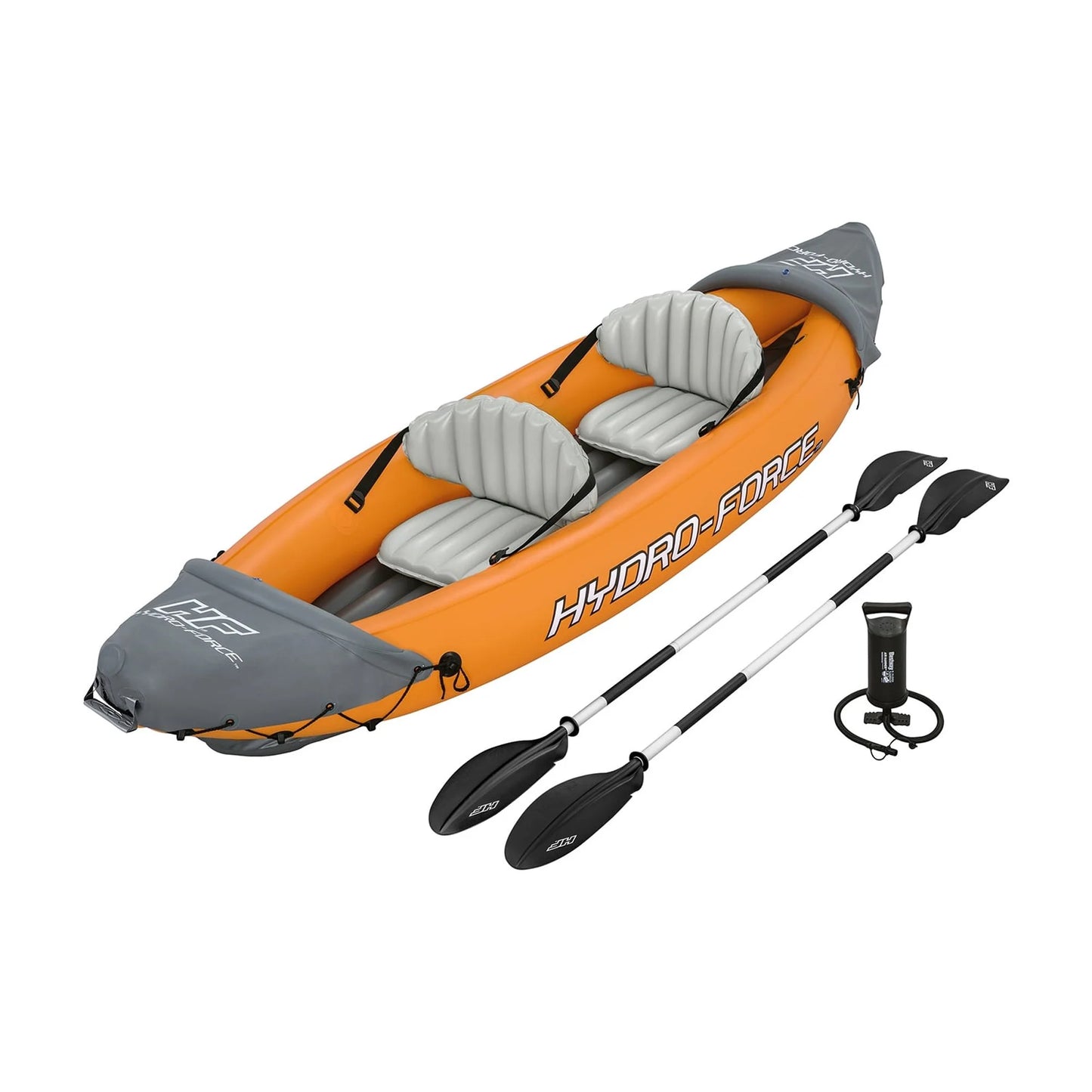 Bestway 126 x 35 inch lite-rapid x2 inflatable kayak float w/oars (2 pack)