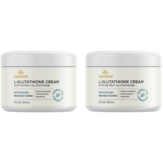 Swanson l-glutathione cream with setria glutathione 2 fl oz cream 2 pack