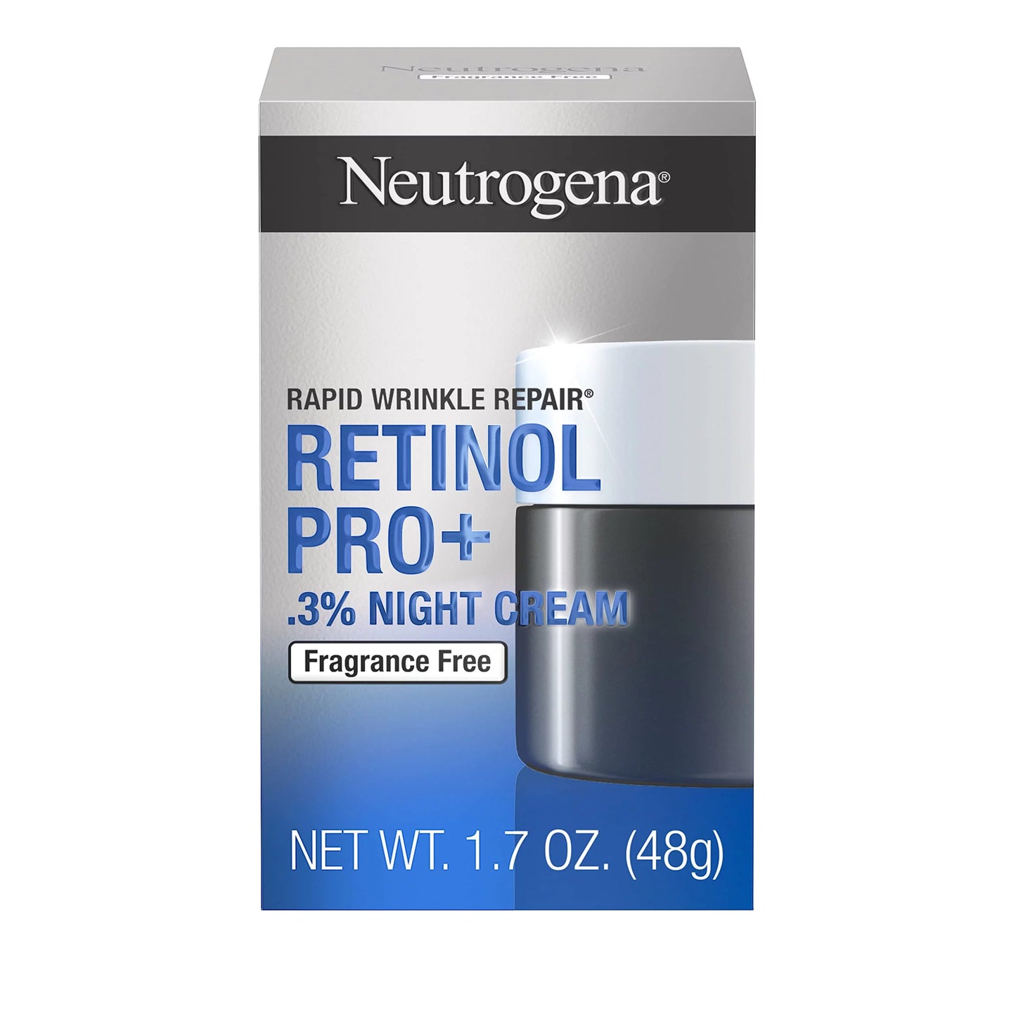 Revitalize your skin with neutrogena rapid wrinkle repair retinol pro+ night moisturizer - anti-aging face & neck cream, fragrance-free formula, 0.3% retinol, 1.7 oz