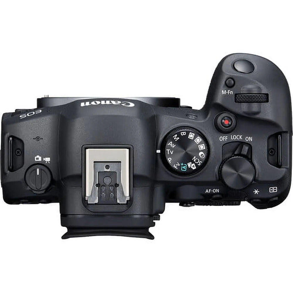 Canon eos r6 mark ii mirrorless camera (5666c002) + canon rf 24-70mm lens + 64gb memory card + case + corel photo software + 2 x lpe6 battery + external charger + card reader + more