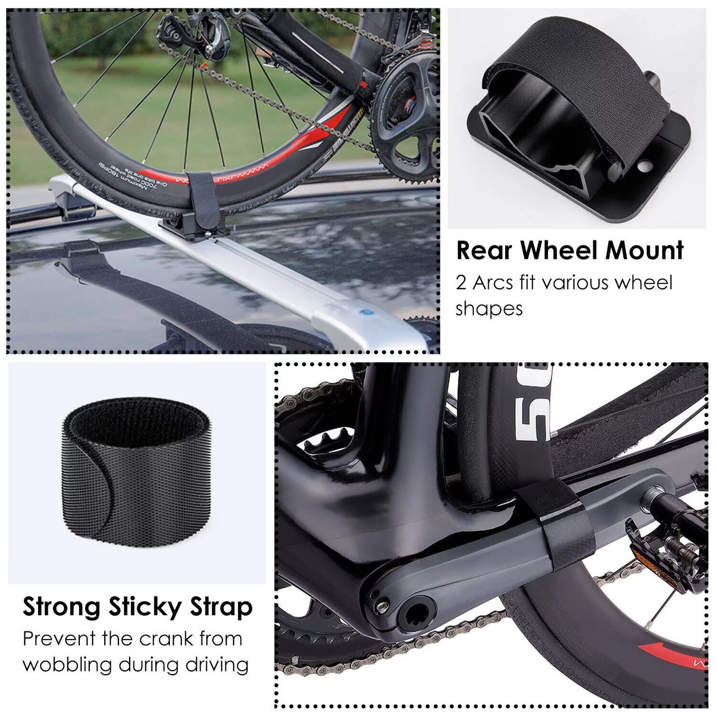 Bike block fork mount set heavy-duty qr fork mount holder pickup truck bed rack