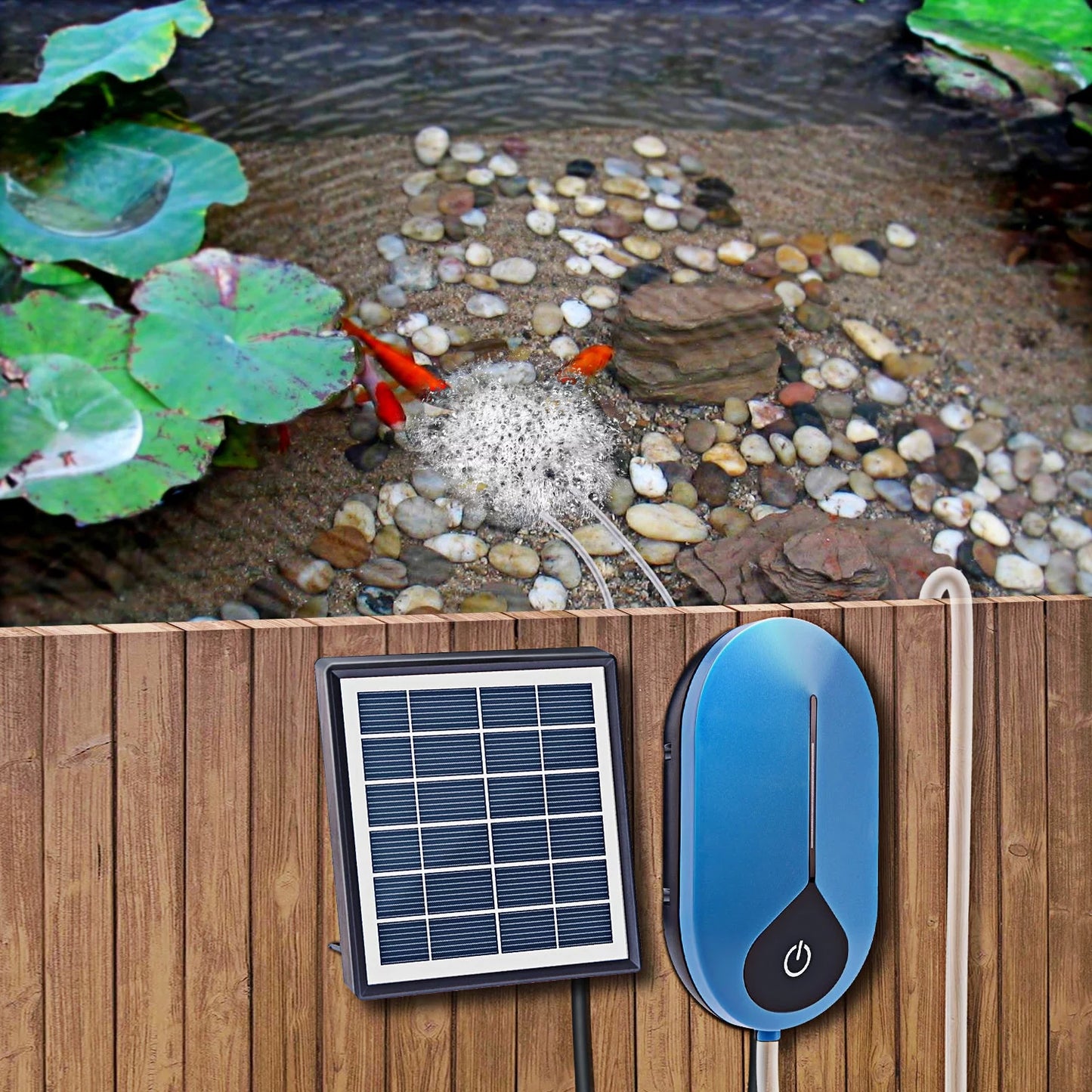 Yabuy owsoo aquarium airpump, 1.5w solar pump for pond aeration fountain