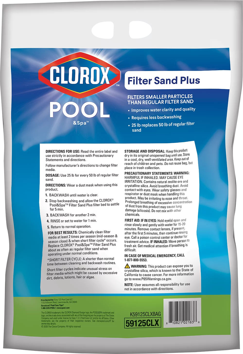 Clorox pool&spa 25 lb filter granular sand plus (for swimming pool use)