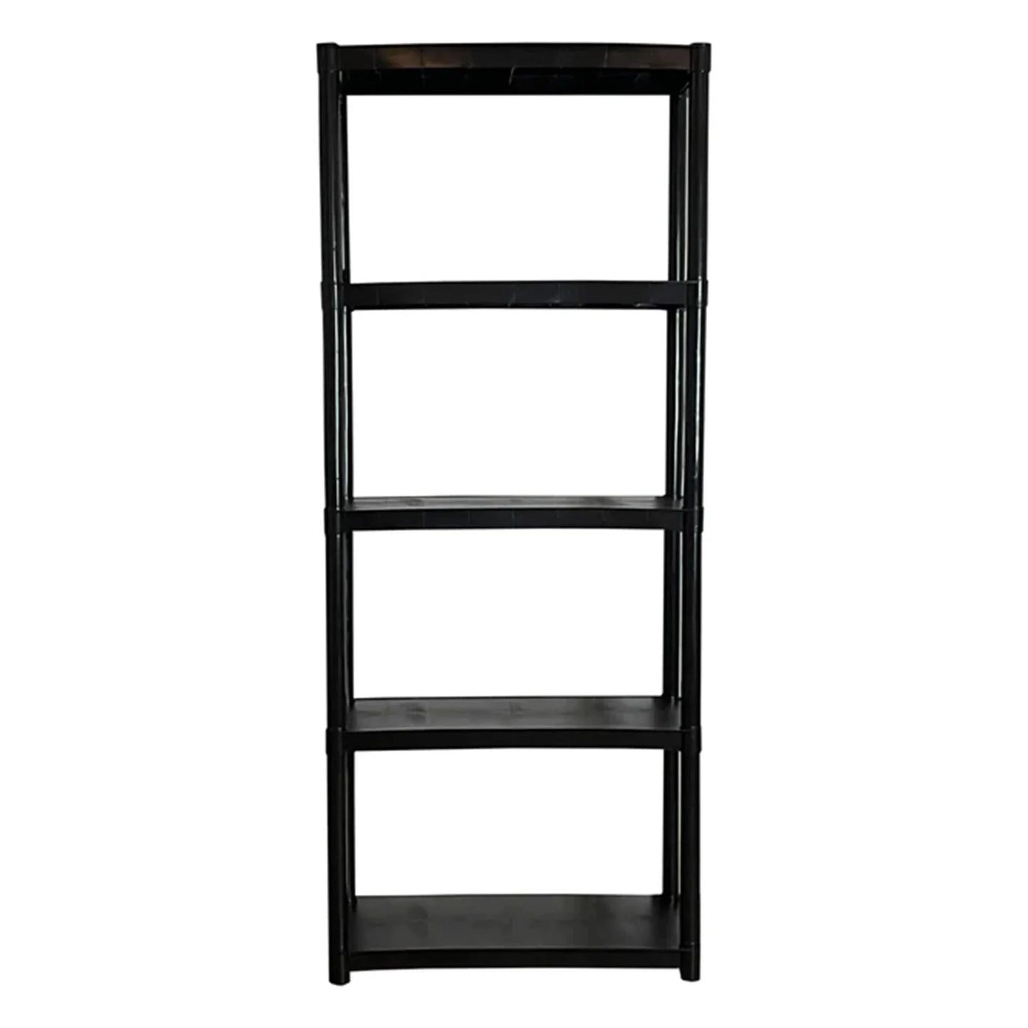 Smart made - 5 tier black plastic shelving utility unit