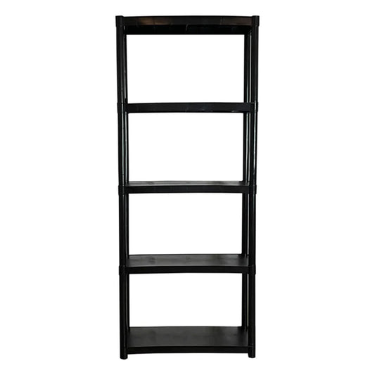 Smart made - 5 tier black plastic shelving utility unit