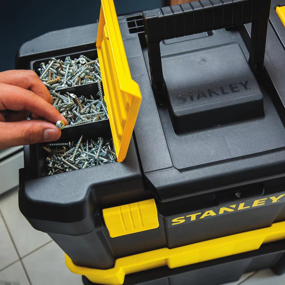 Stanley 3-in-1 detachable rolling mobile tool box lockable 24.78 x 18.85 x 10.63 in