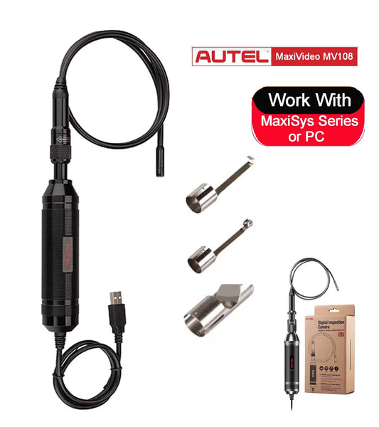 Autel maxivideo mv108 digital inspection camera video scope with waterproof imager head work with pc ms906bt ms906ts ms906 pro ms906s ms906 pro-ts ms908p mx808 ms909 ms919 ms ultra ms elite-mv108