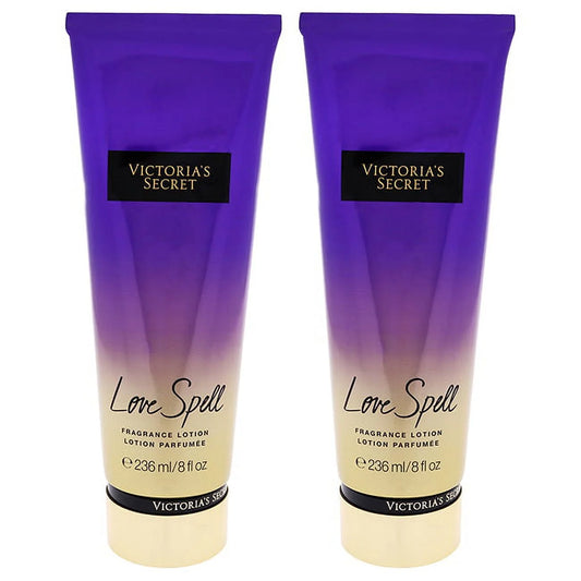 Victorias secret love spell fragrance body lotion - pack of 2, 8 oz