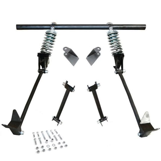 Triangulated rear 4-link assembly with 40 coilovers for 1940 ford roadster standard, deluxe