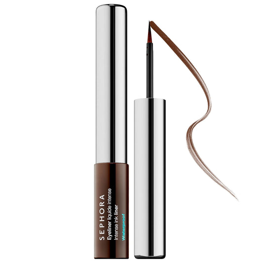 Sephora collection intense felt-tip liquid waterproof eyeliner - 02 - satin chocolate brown - brown - 0.09 oz/2.8 ml