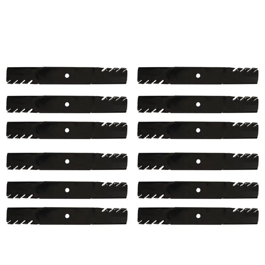 12pk fits gator high lift mulching blades fits toro fits exmark 60" deck 20 1/2" x 5/8"