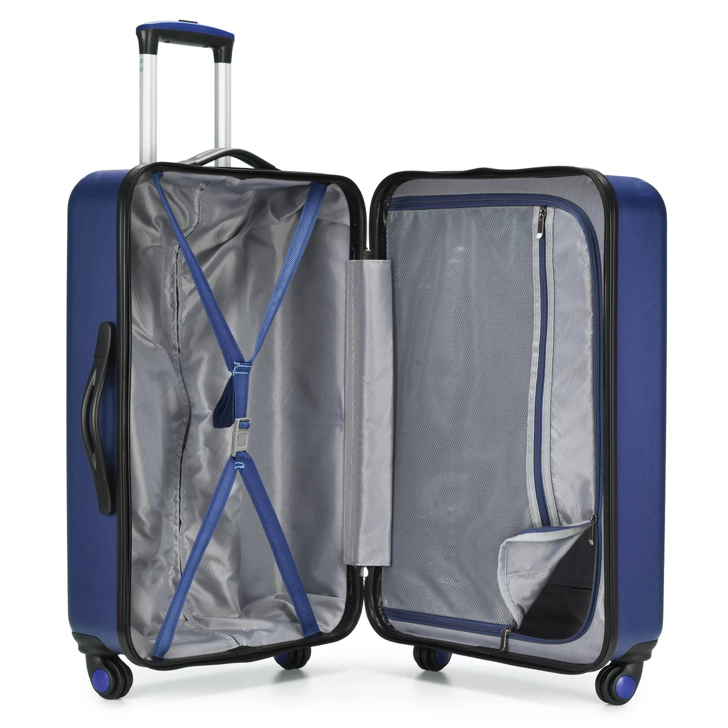 Travel select ts09094n savannah 3 piece hardside spinner luggage set, navy