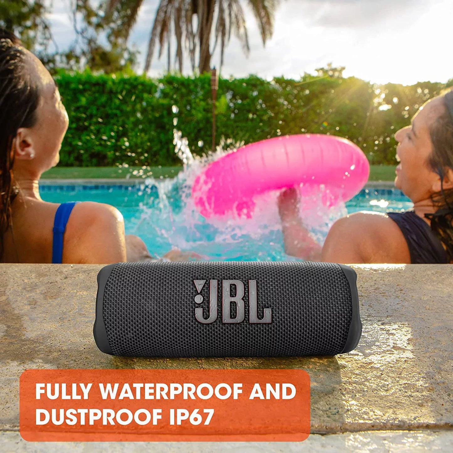 Restored jbl flip 6 - portable bluetooth speaker, powerful sound and deep bass, ipx7 waterproof, 12 hours of playtime (refurbished)