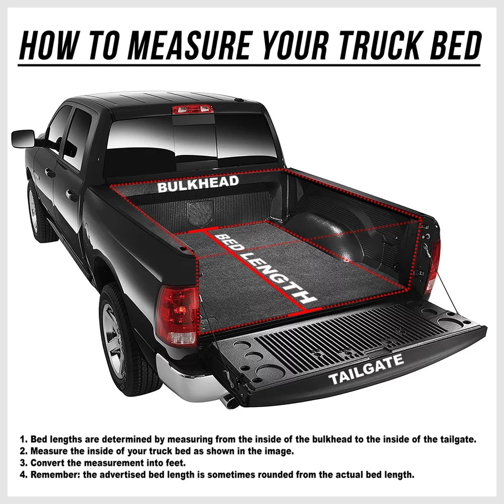 Short bed tonneau cover 6.1ft soft tri-fold fleetside for 05-19 nissan frontier