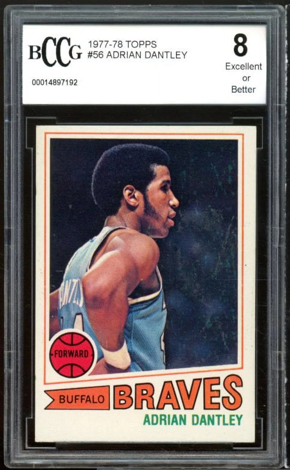 1979-80 topps #56 adrian dantley rookie card bgs bccg 8 excellent+