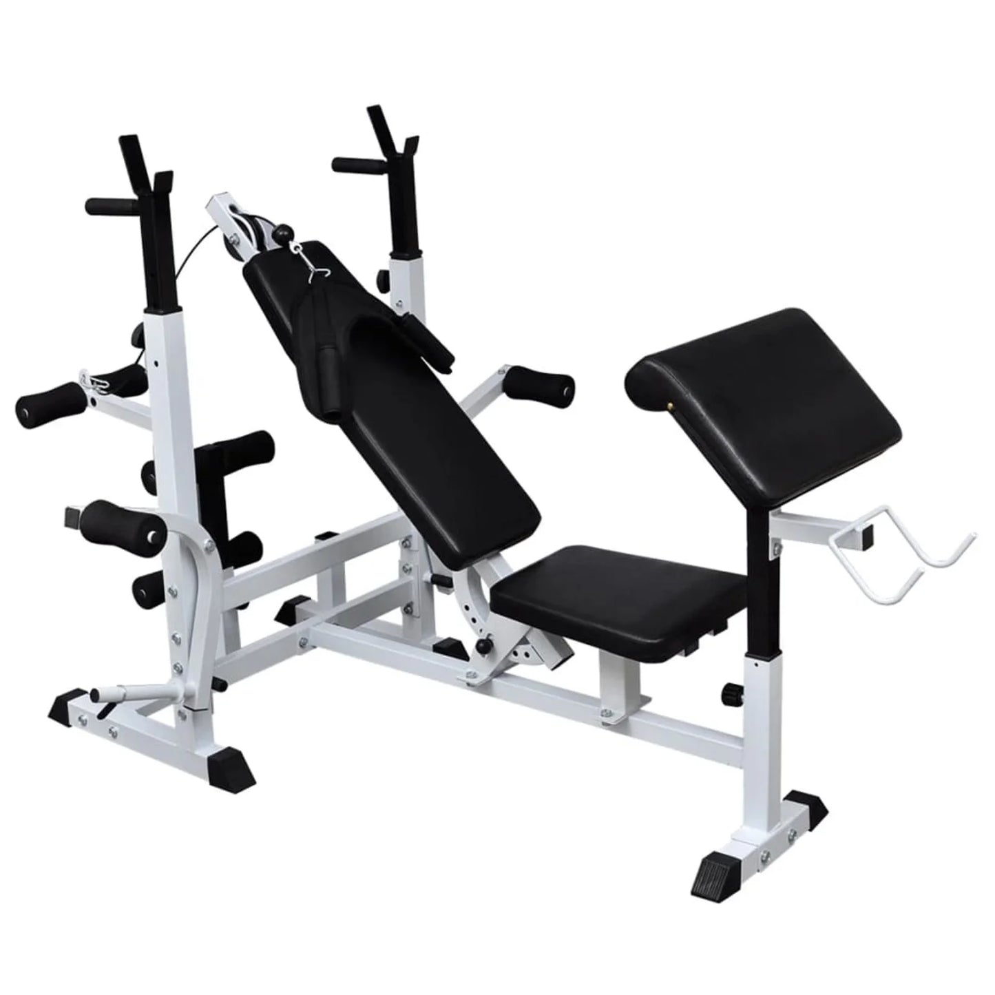 Aibecy weight bench with weight rack, barbell and dumbbell set 264.6 lb