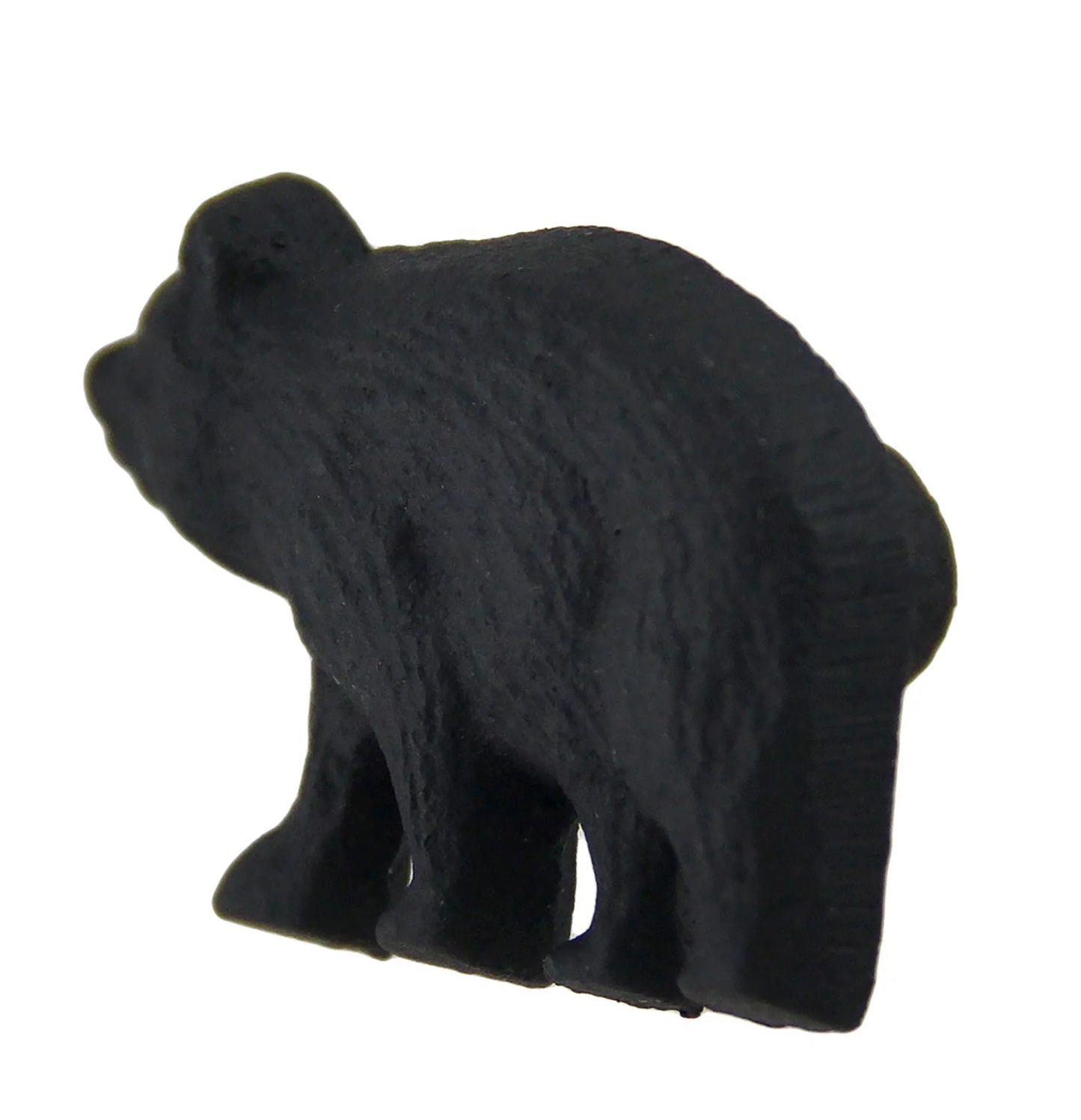 Zeckos black cast iron forest bear drawer pull cabinet knob set of 12