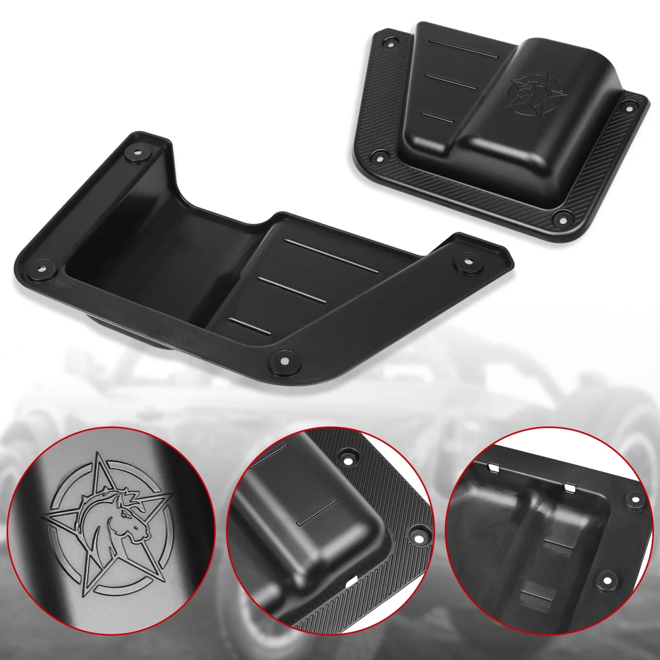 4pcs front rear door side storage pockets organizer box for ford bronco 4 doors