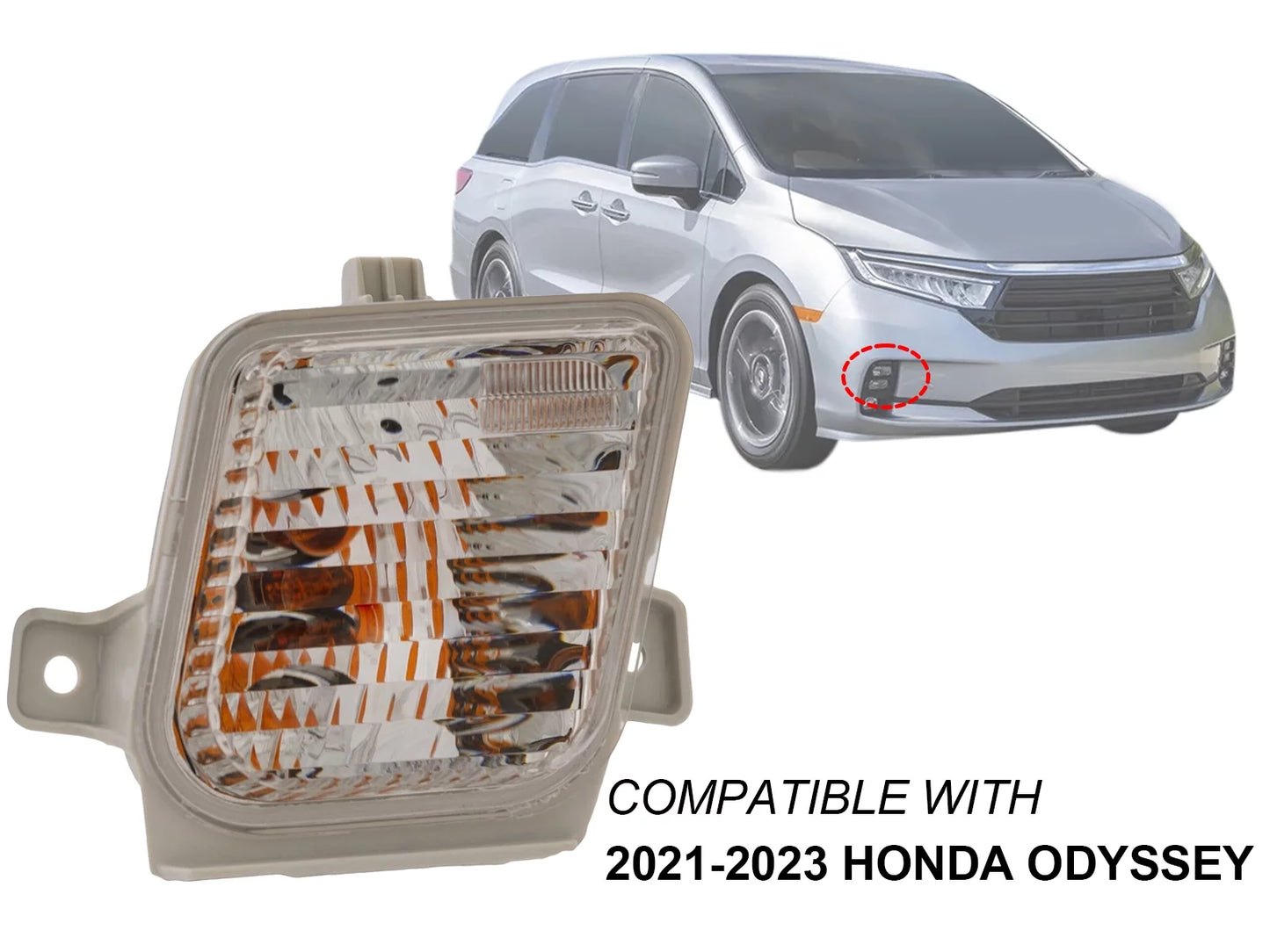 Apa replacement turn signal light for 2021 2022 2023 honda odyssey passenger right side 33300thra31 ho2531134