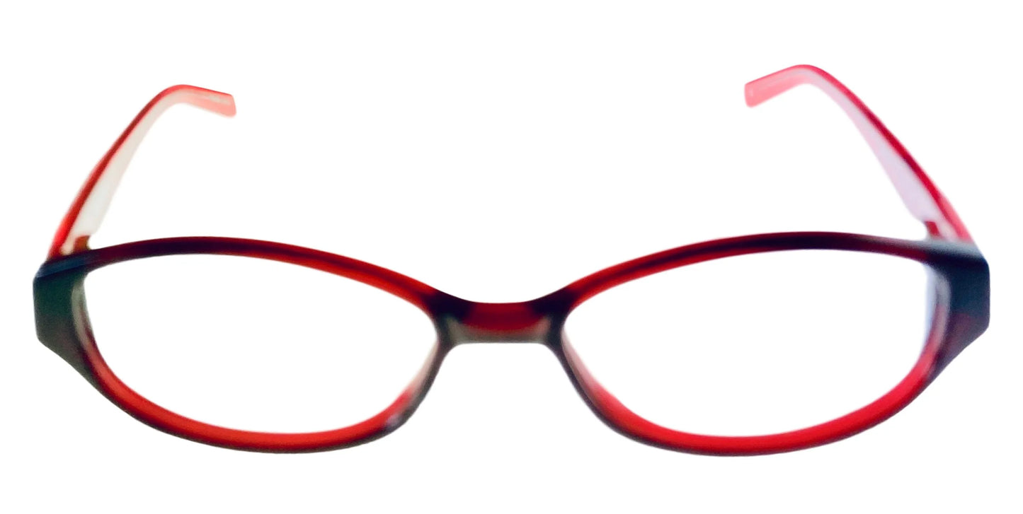 Converse womens red oval plastic eyewear frame. pick me 46mm