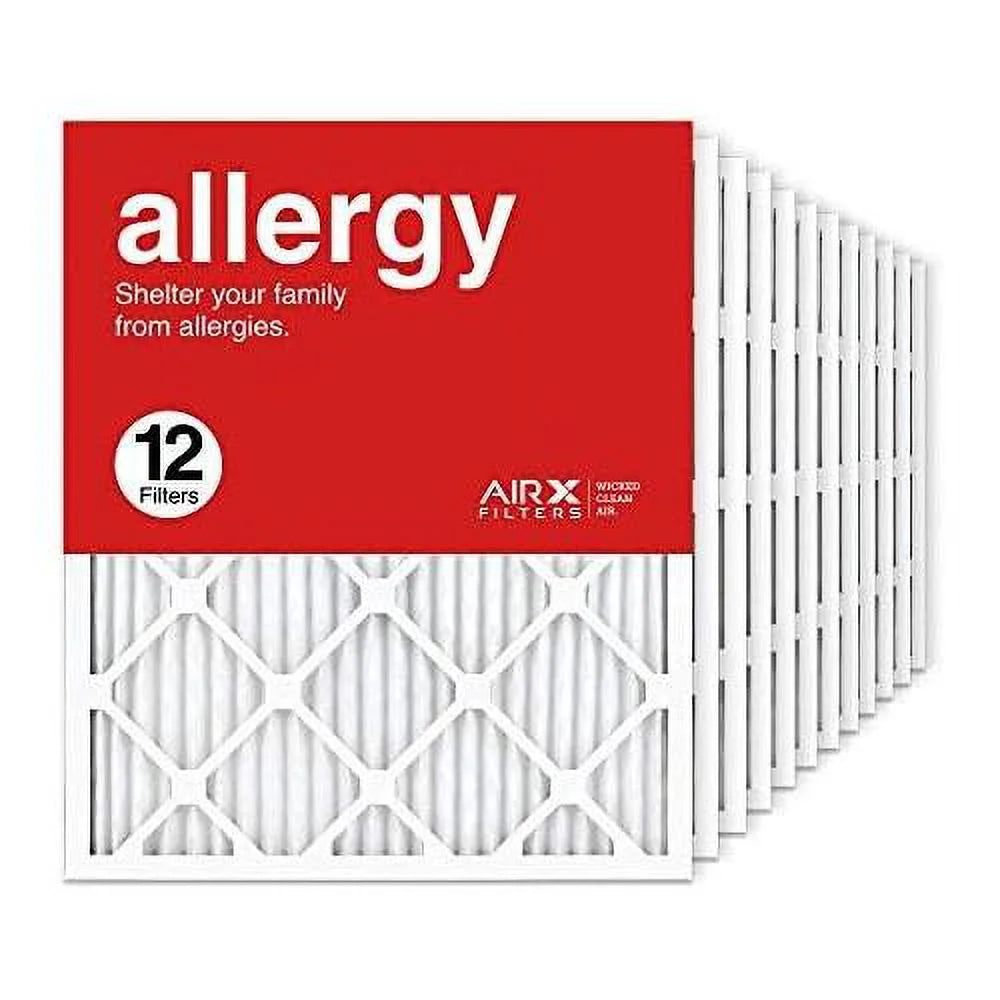 20x25x1 air filter merv 11 pleated hvac furnace ac air conditioning  20x25x1, allergy 12-pack, made in the