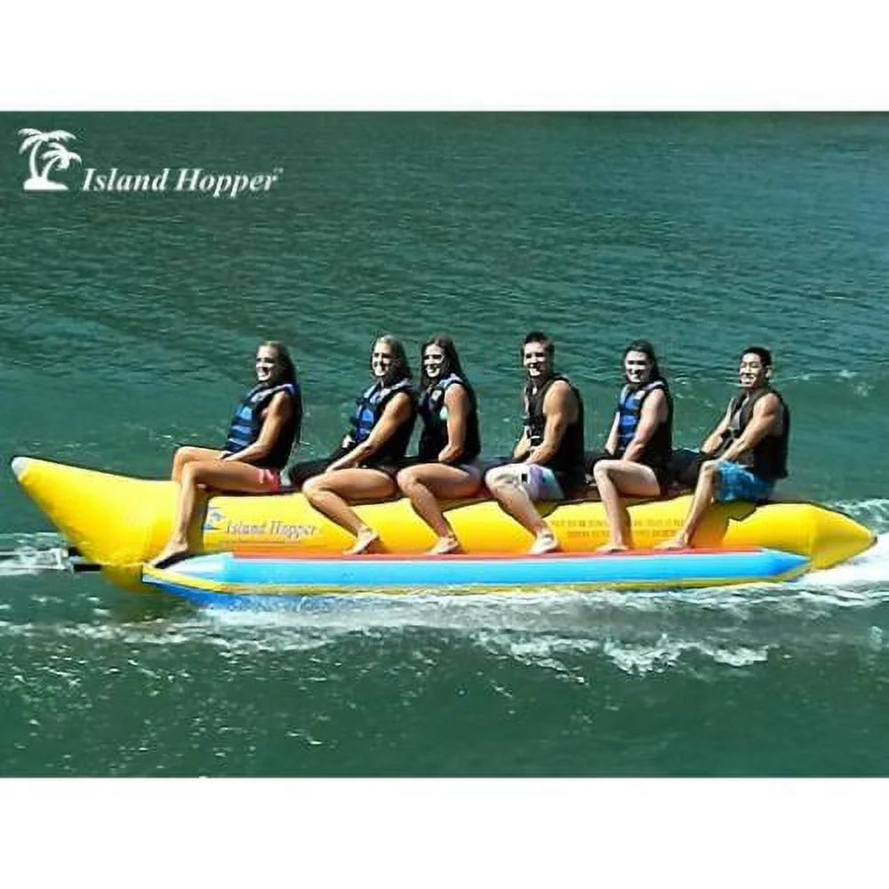 6-passenger inline heavy-duty banana boat in yellow