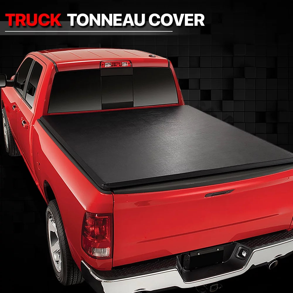 Short bed tonneau cover 6.1ft soft tri-fold fleetside for 05-19 nissan frontier