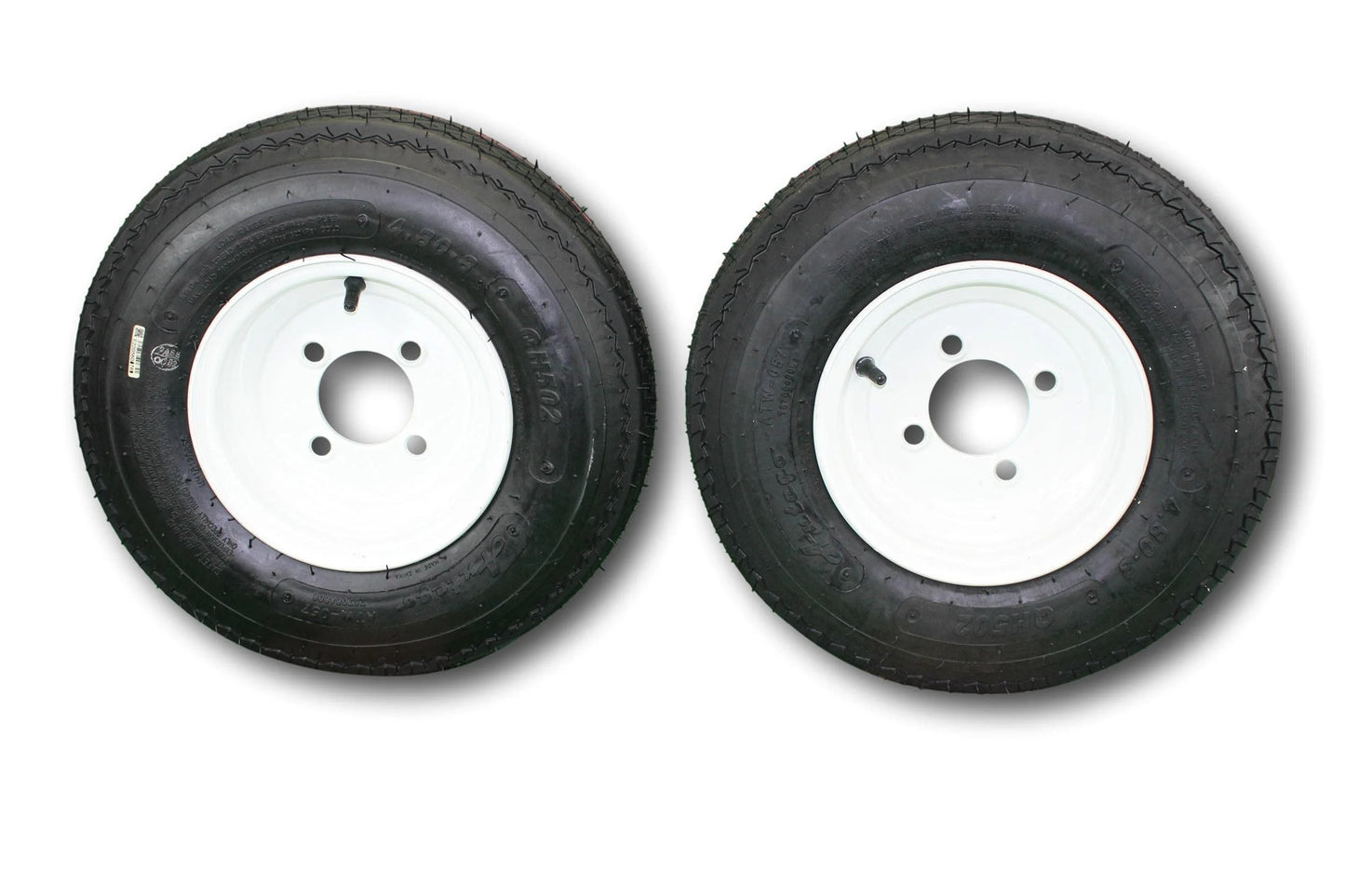 Antego tire and wheel 2-pack antego trailer tire on rim 480-8 4.80-8 load c 4 lug white wheel