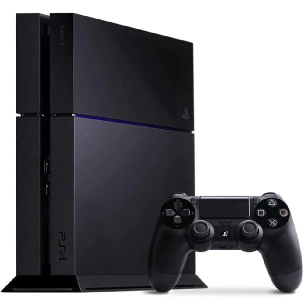 Sony playstation 4 500gb gaming console black with charging dock headset 2 controller bolt axtion like new