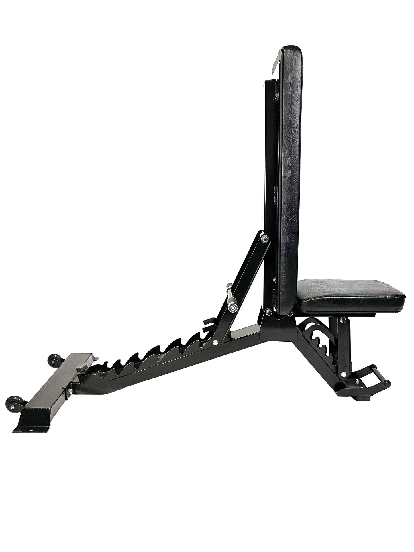 Adjustable ranger weight bench has 5 incline and 1 decline positions. made with heavy duty 11 gauge steel. 1000+ weight capacity. bolt fitness supply.