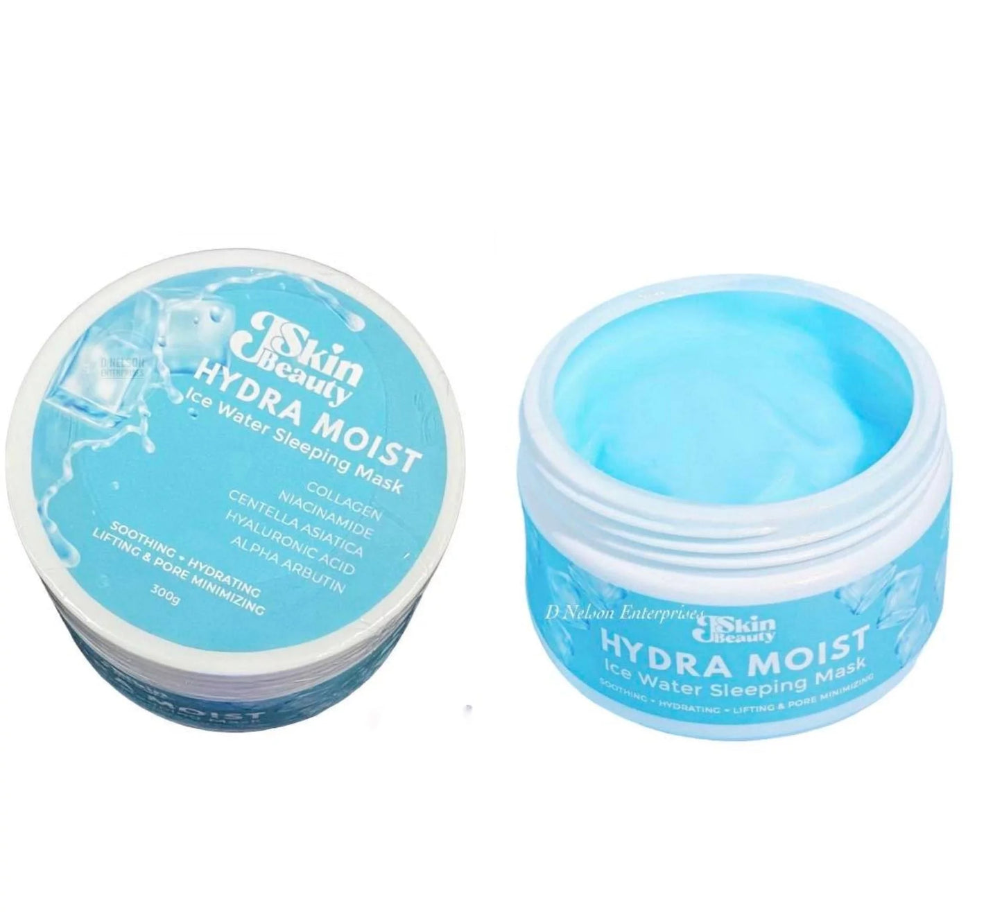 2 jars j skin beauty hydra moist ice water sleeping mask - no expiry dates printed