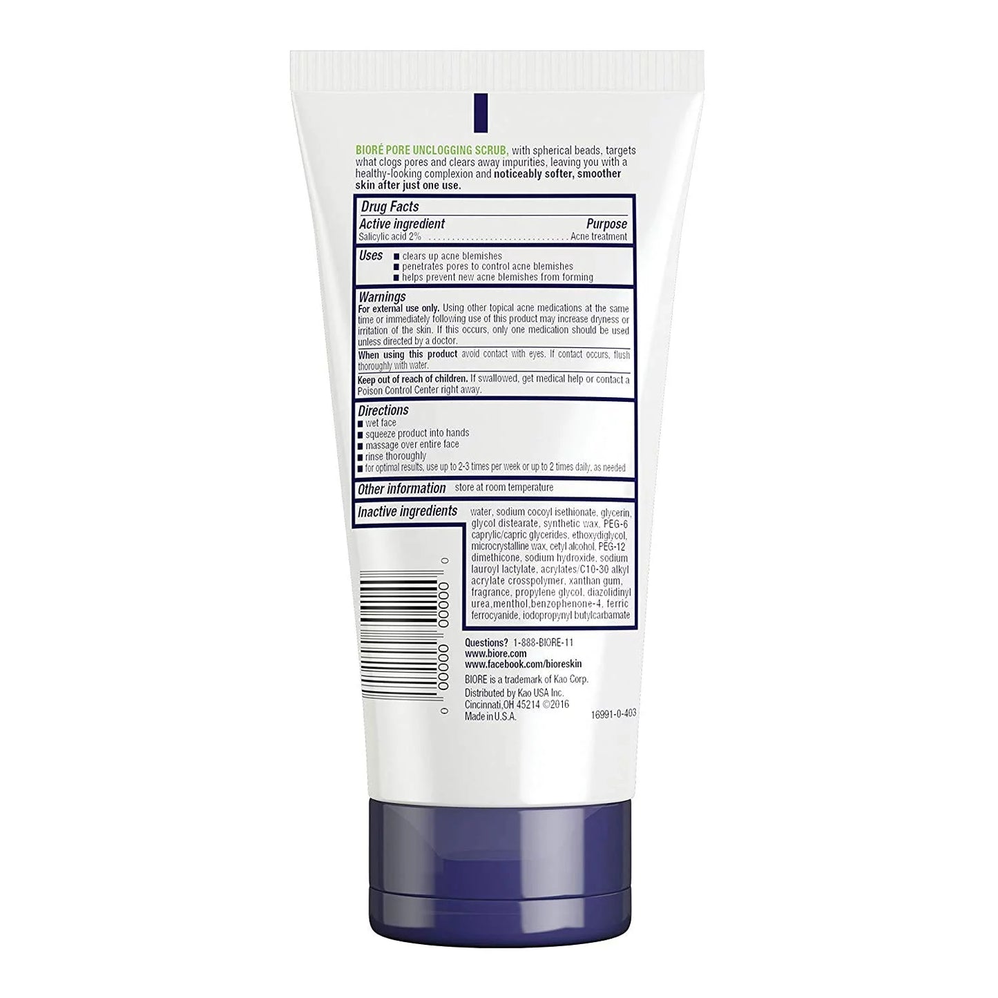 Biore pore unclogging scrub 5 oz (pack of 2)