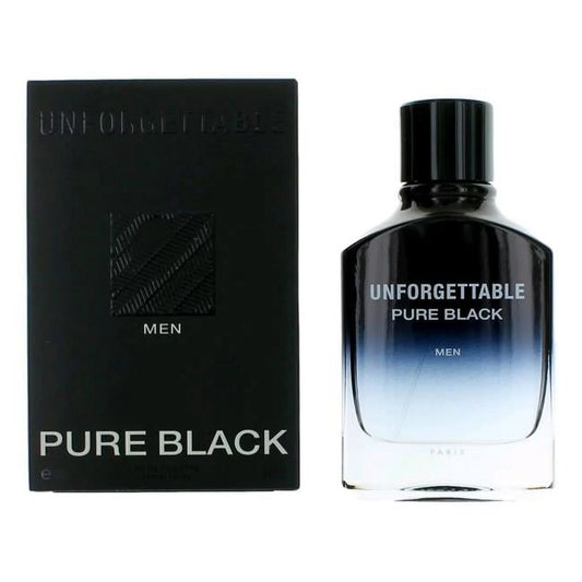 Unforgettable pure black by glenn perri, 3.4 oz edt spray for men