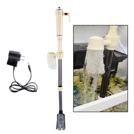 Automatic gravel cleaner, electric aquarium cleaner water filter, aquarium vacuum gravel cleaner for medium and large tanks