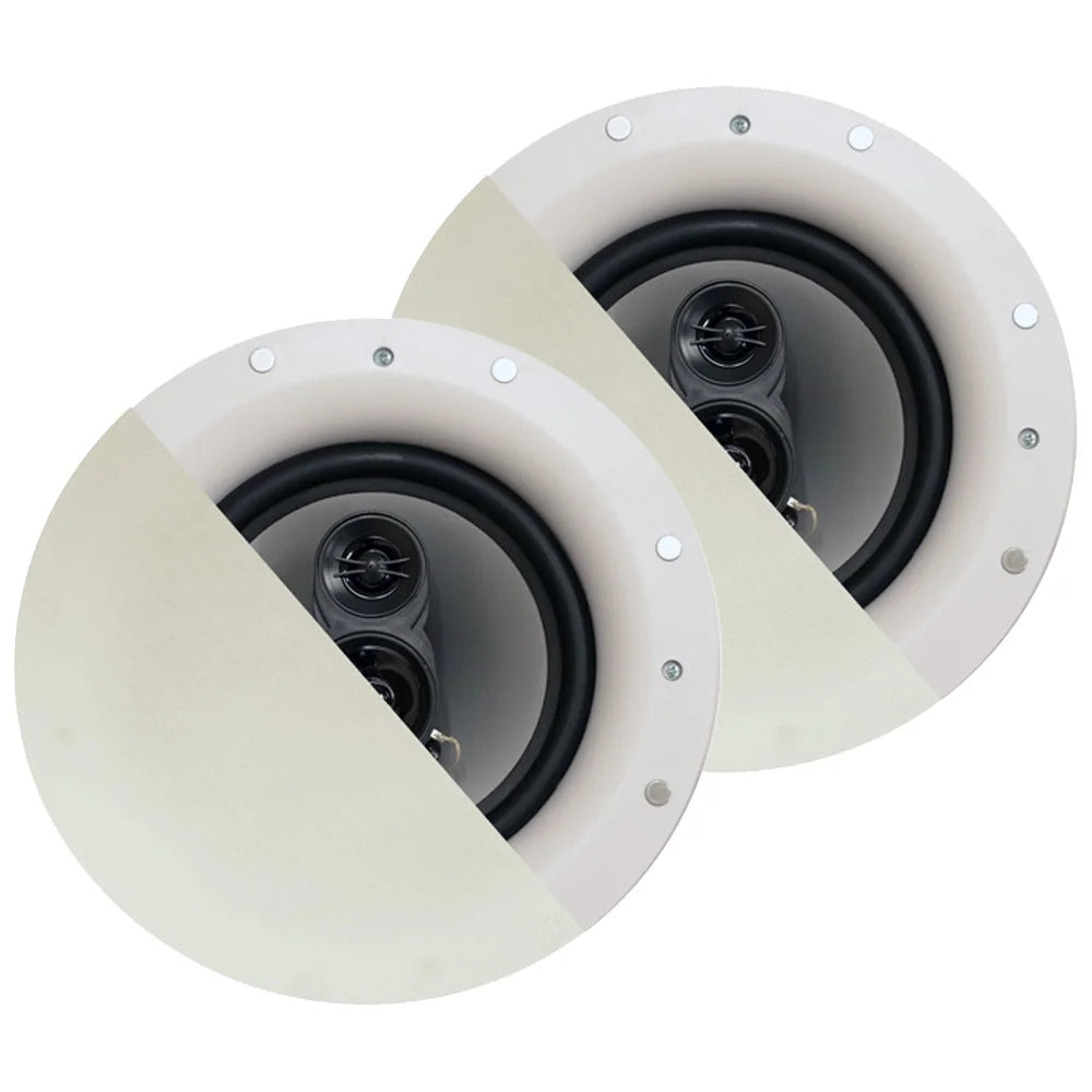 Acoustic audio csic84 frameless in ceiling 8" speaker 5 pair pack 3 way home theater speakers