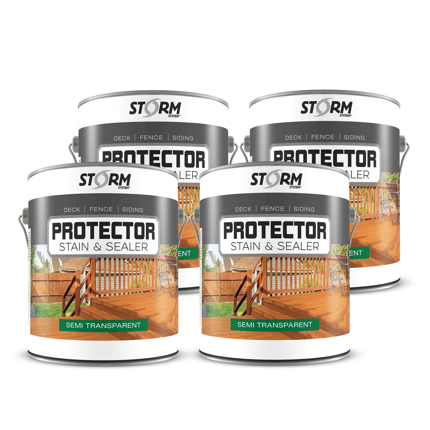 Storm system protector semi-transparent stain and sealer