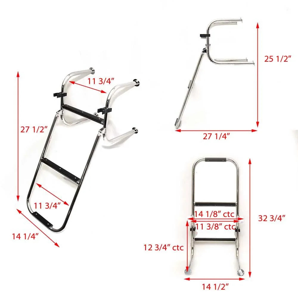 Challenger boat transom ladder 01-11-41-0002a | 3 step 27 1/2 inch