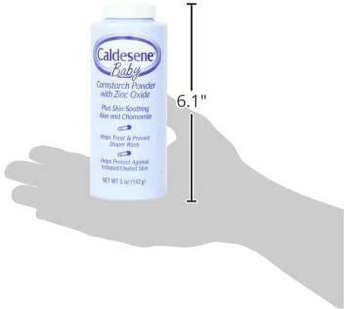 2 pack caldesene baby cornstarch powder with zinc oxide 5 oz each