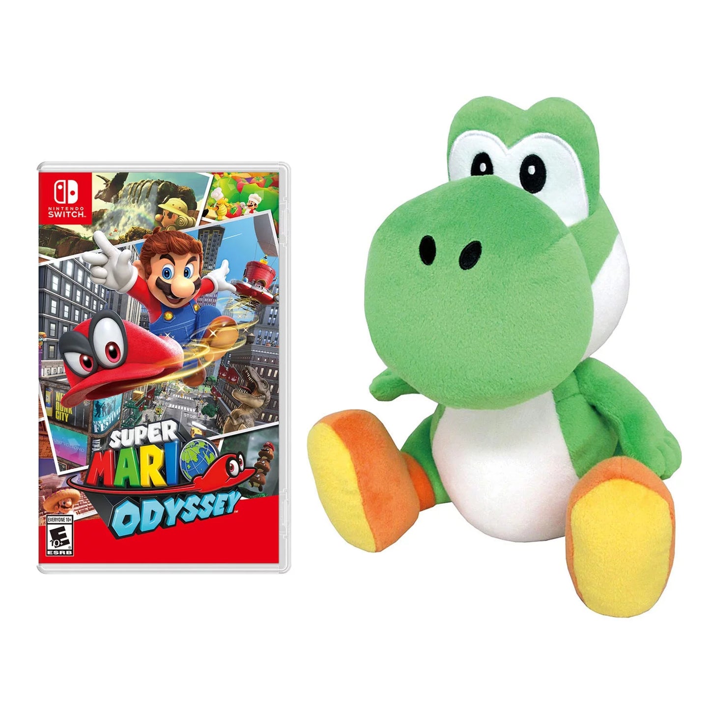 Super mario odyssey - nintendo switch + 11" yoshi plush